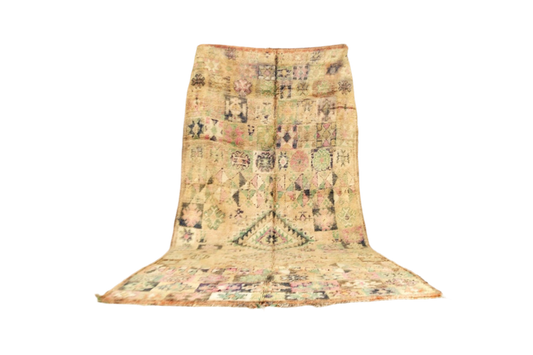 large pastel color Boujaad vintage rug 