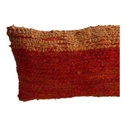 orange boujaad moroccan wool cushion pillow