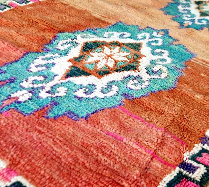 pastel boujaad vintage runner rug