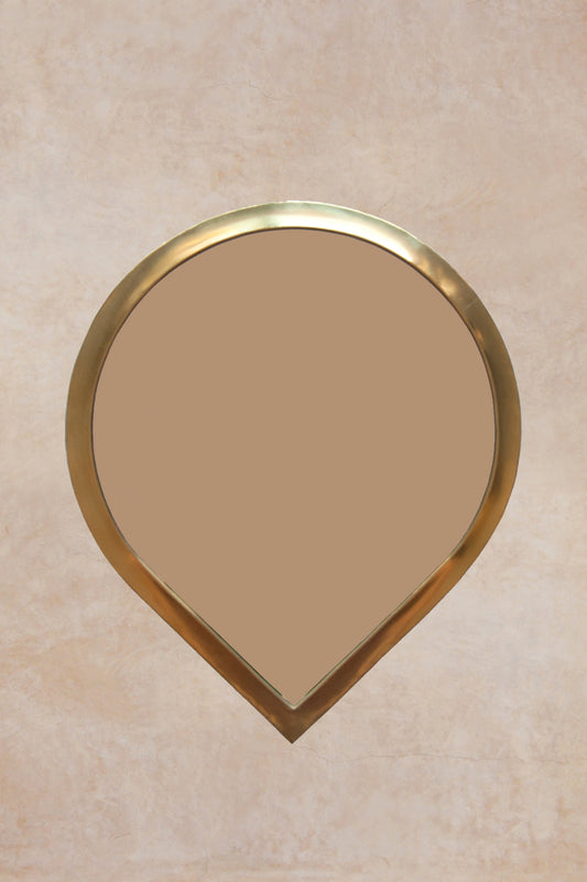 Brass tear drop mirror handmade morocco