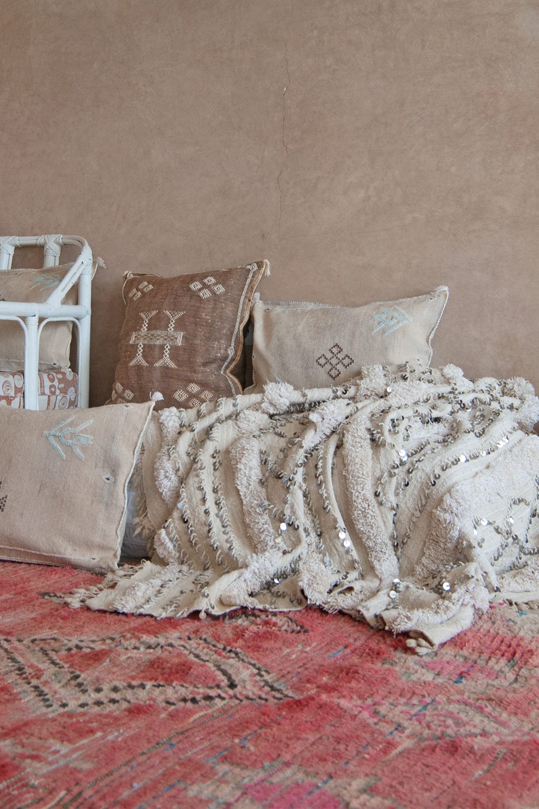 Stone cactus silk cushion cover lumbar